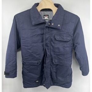 Bulwark FR Jacket Coat Large Navy Blue Mens Quilted Lining Heavy